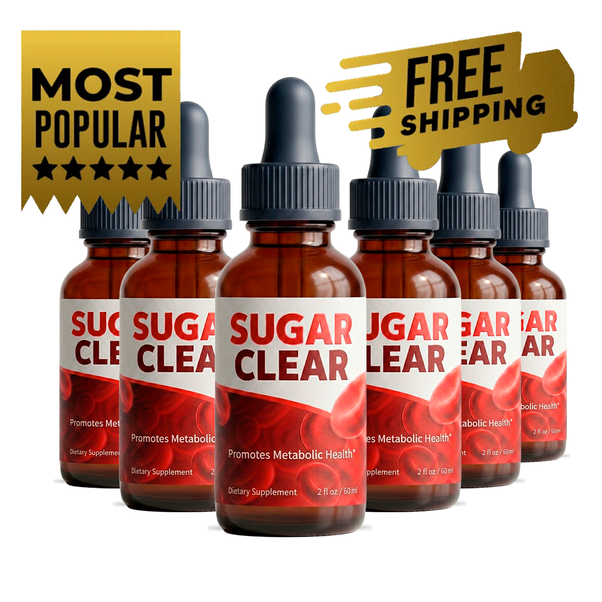 SugarClear six bottle pack